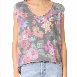 Free People We The Free Urban Outfitters Oversized Floral Sleeveless Top…